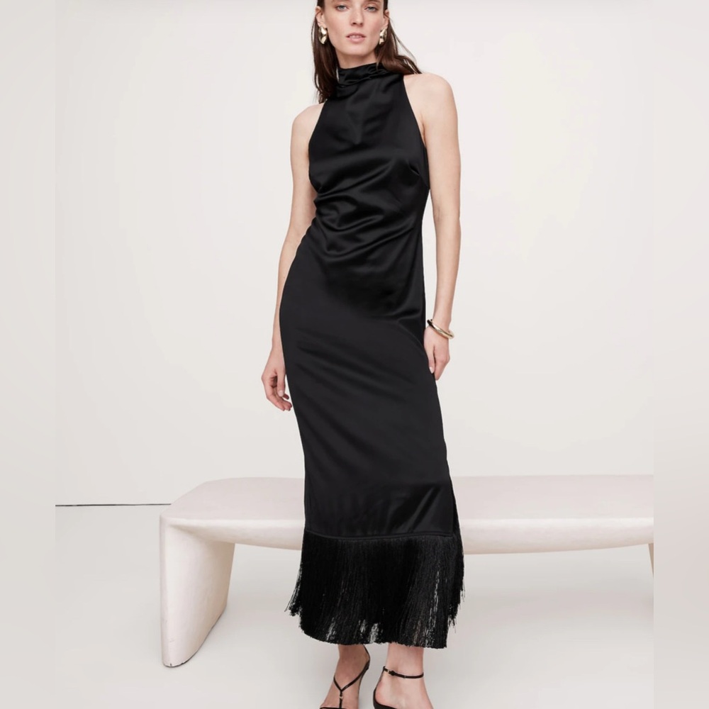 Banana Republic Fringe Satin Maxi Dress
7137200
